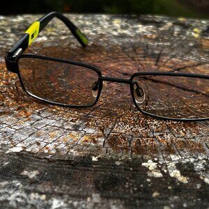 Nike Eyeglasses 5573 011 Satin Black Volt, Size 48-16-130
